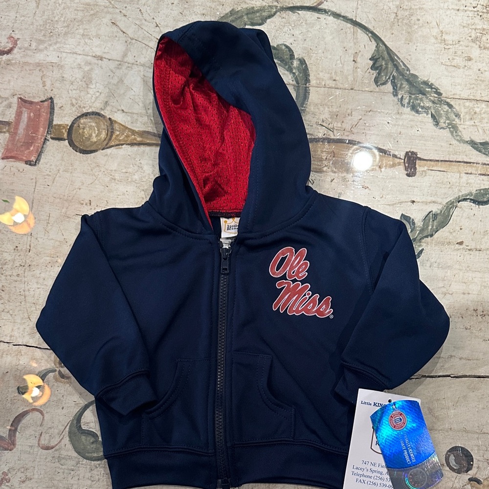 OleMiss Zip Hoodie. 18months. NWT